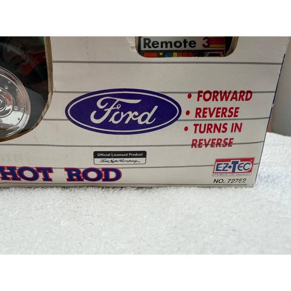 Vintage EZ-TEC Ford Hot Rod RC Car Teal Green Flame Graphics No. 72752 Wired RC